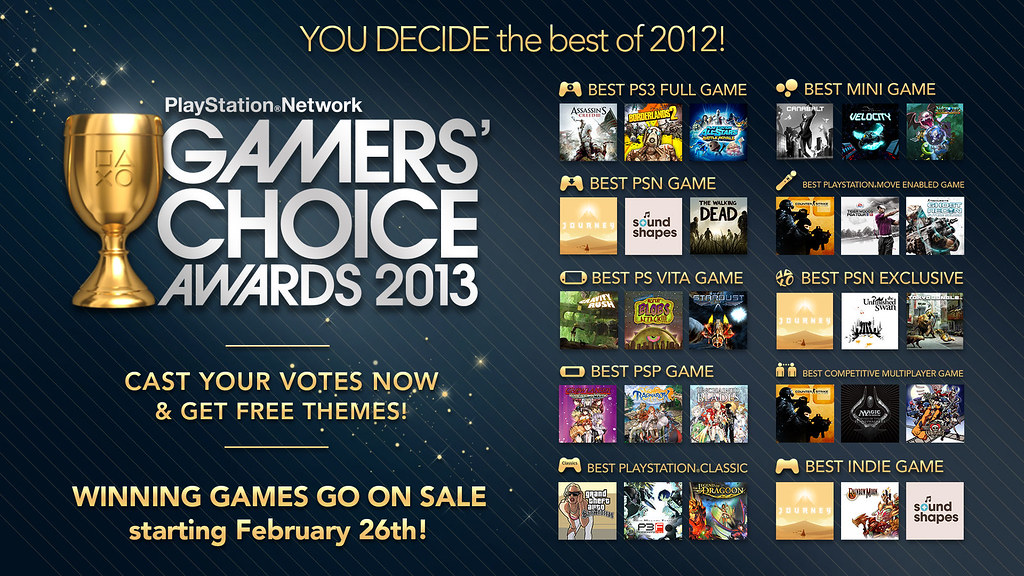 Entertainment network. PSN games. Gamers' choice Awards награды. Тёма the best. Best of PLAYSTATION Network ps3.