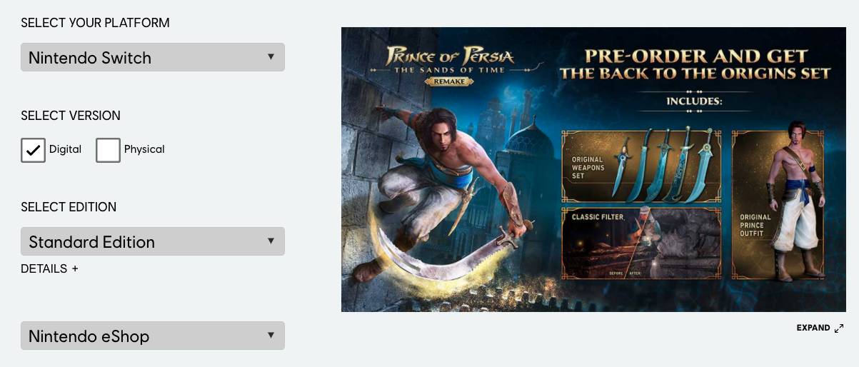 Prince of scale prod. Ремейк Prince of Persia: the Sands. Принц Персии Пески времени комбо удары. Prince of Persia Nintendo Switch. Настройки геймпада Prince of Persia Sands of time.